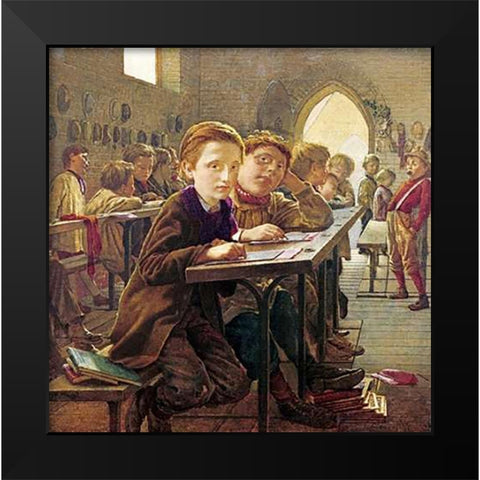 In The Classroom Black Modern Wood Framed Art Print by Harris, J.