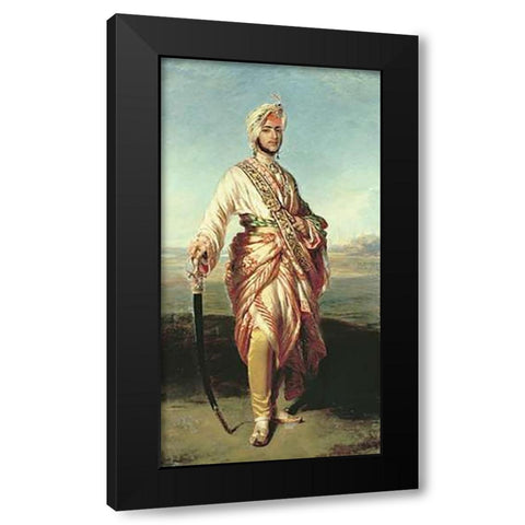 Portrait of The Maharajah Black Modern Wood Framed Art Print with Double Matting by Hawkins, Janet