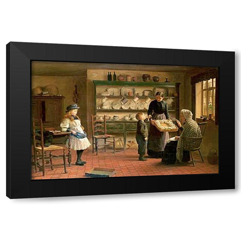 Gone But Not Forgotten Black Modern Wood Framed Art Print with Double Matting by Hayllar, James
