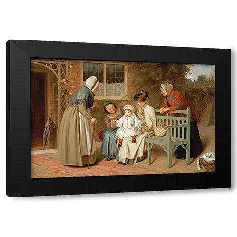 The Centre of Attraction Black Modern Wood Framed Art Print with Double Matting by Hayllar, James