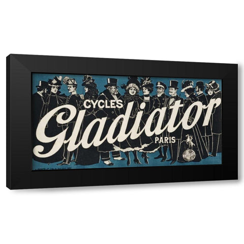 Cycles Gladiator Black Modern Wood Framed Art Print by Henri, Paolo
