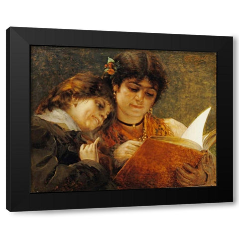 A Fairy Tale Black Modern Wood Framed Art Print with Double Matting by Herbo, Leon