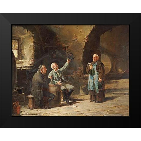 The Welcome Arrival Black Modern Wood Framed Art Print by Humborg, Adolf