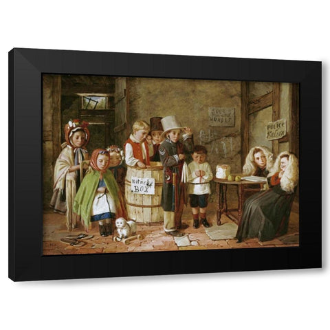 The Police Court Black Modern Wood Framed Art Print with Double Matting by Hunt, Charles