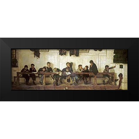 Left To Their Own Devices Black Modern Wood Framed Art Print by Igler, Gustav