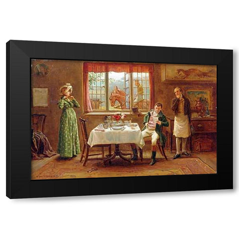 The Departure Black Modern Wood Framed Art Print by Kilburne, George Goodwin