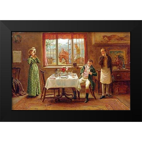 The Departure Black Modern Wood Framed Art Print by Kilburne, George Goodwin