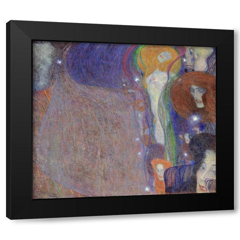 Irrlichter - Will-O-The Wisps Black Modern Wood Framed Art Print by Klimt, Gustav