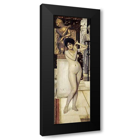 Skigge Und Eingelstudie Fur Die Allegorie Der Skulptur Black Modern Wood Framed Art Print by Klimt, Gustav
