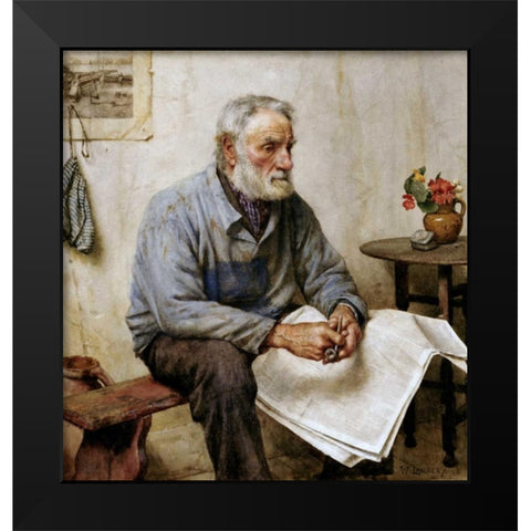 A Moments Rest Black Modern Wood Framed Art Print by Langley, Walter