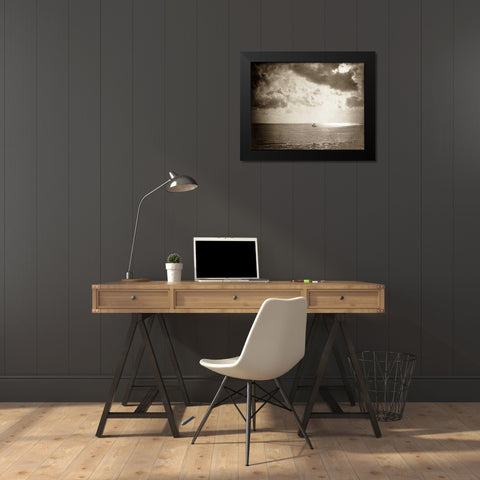 Brig On The Water Black Modern Wood Framed Art Print by Le Gray, Gustave