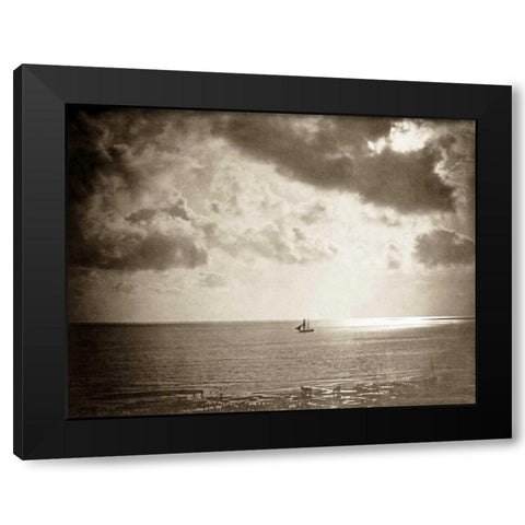 Brig On The Water Black Modern Wood Framed Art Print by Le Gray, Gustave