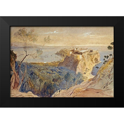 Monaco Black Modern Wood Framed Art Print by Lear, Edward