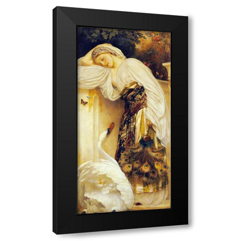 Odalisque Black Modern Wood Framed Art Print by Leighton, Lord Frederick