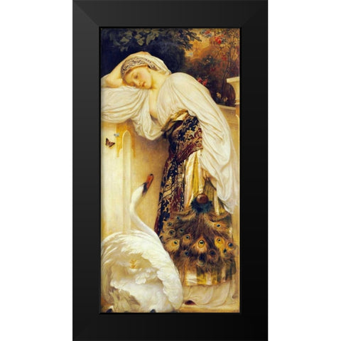 Odalisque Black Modern Wood Framed Art Print by Leighton, Lord Frederick