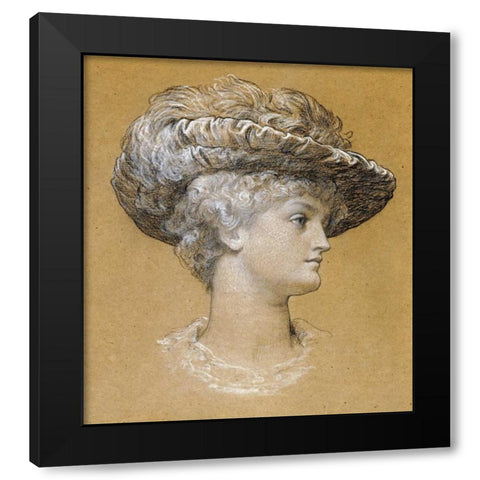 Portrait of Dorothy Dene Black Modern Wood Framed Art Print with Double Matting by Leighton, Lord Frederick