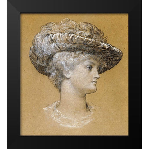 Portrait of Dorothy Dene Black Modern Wood Framed Art Print by Leighton, Lord Frederick