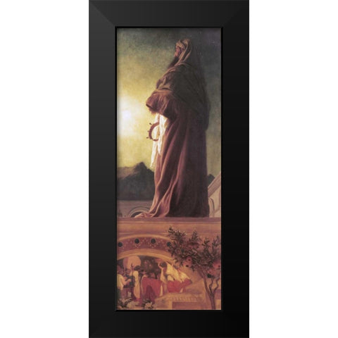 The Star of Bethlehem Black Modern Wood Framed Art Print by Leighton, Lord Frederick