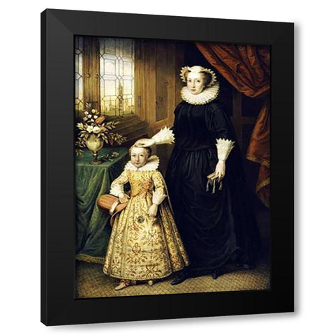 Mary, Queen of Scots Black Modern Wood Framed Art Print by Lens, Bernhard