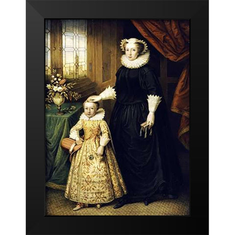 Mary, Queen of Scots Black Modern Wood Framed Art Print by Lens, Bernhard