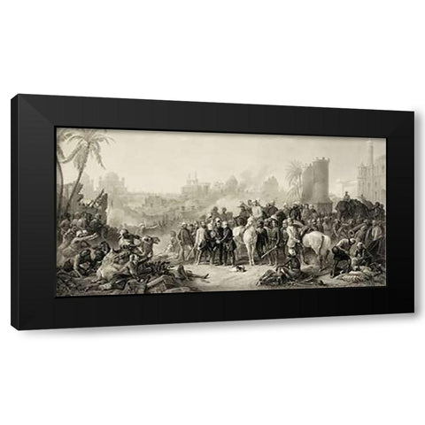 The Triumphant Meeting of Havelock Black Modern Wood Framed Art Print by Lewis, C.G.