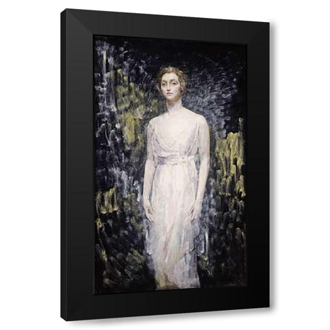 Portrait of a Lady Black Modern Wood Framed Art Print with Double Matting by McEvoy, Ambrose