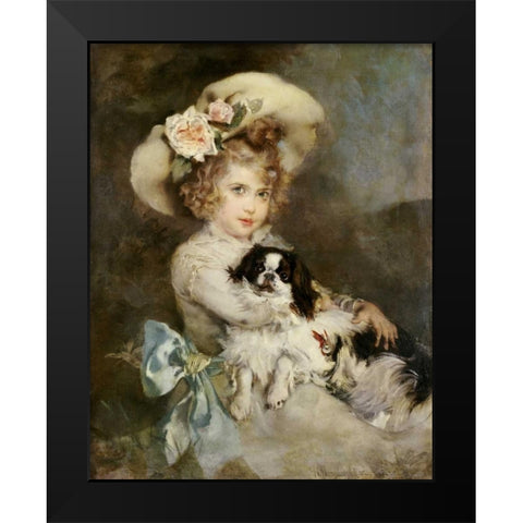 Best of Friends Black Modern Wood Framed Art Print by Moore, Harry Humphrey