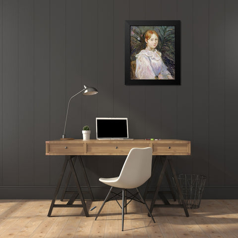Alice Gamby En Buste Black Modern Wood Framed Art Print by Morisot, Berthe