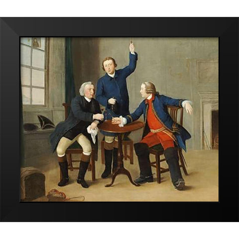 The Toast Black Modern Wood Framed Art Print by Nasmyth, Alexander