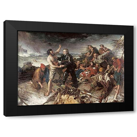A Volunteer Black Modern Wood Framed Art Print with Double Matting by ONeil, Henry Nelson