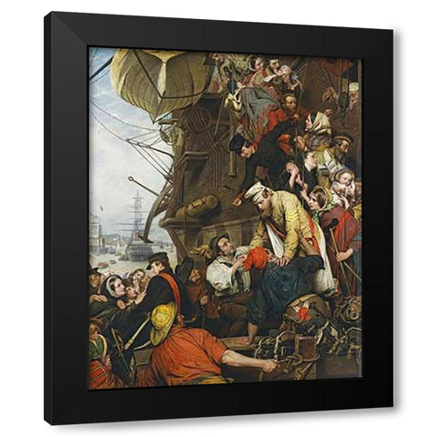 Home Again Black Modern Wood Framed Art Print by ONeil, Henry Nelson