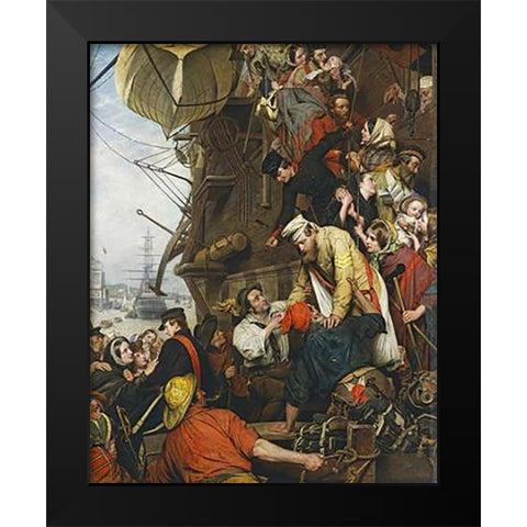 Home Again Black Modern Wood Framed Art Print by ONeil, Henry Nelson
