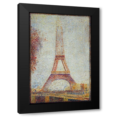 La Tour Eiffel Black Modern Wood Framed Art Print by Palmie, Charles