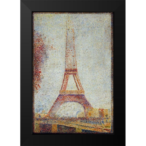 La Tour Eiffel Black Modern Wood Framed Art Print by Palmie, Charles