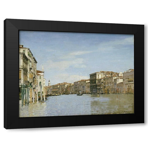 The Grand Canal, Venice Black Modern Wood Framed Art Print by Pasini, Alberto