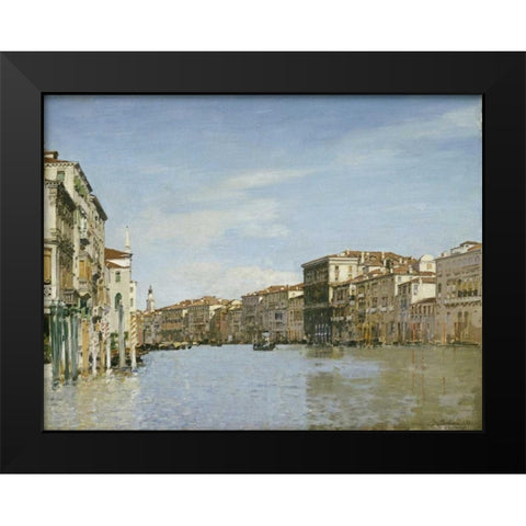 The Grand Canal, Venice Black Modern Wood Framed Art Print by Pasini, Alberto