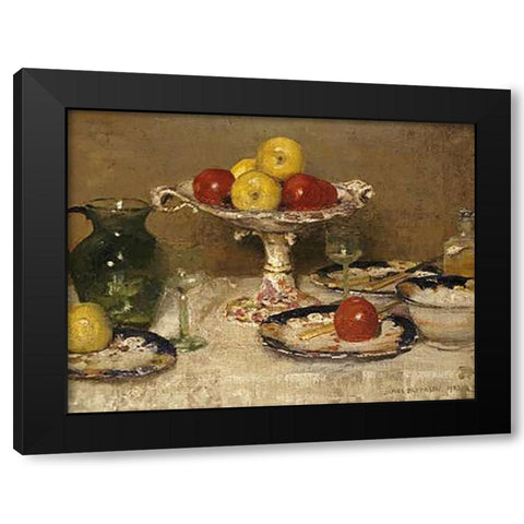 Still Life: Dessert Black Modern Wood Framed Art Print with Double Matting by Paterson, James