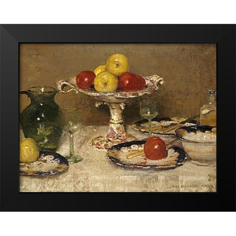 Still Life: Dessert Black Modern Wood Framed Art Print by Paterson, James