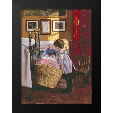 A Watchful Eye Black Modern Wood Framed Art Print by Pedersen, Viggo