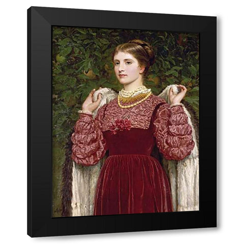 Dressing Up Black Modern Wood Framed Art Print by Perugini, Charles Edward