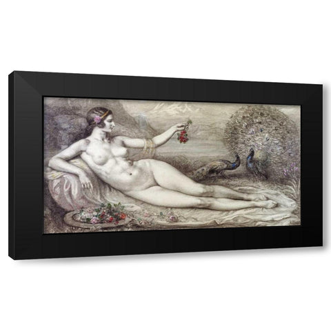 Juno Black Modern Wood Framed Art Print by Point, Armand