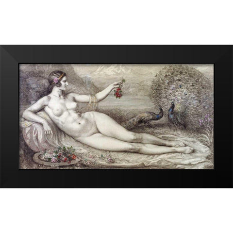 Juno Black Modern Wood Framed Art Print by Point, Armand