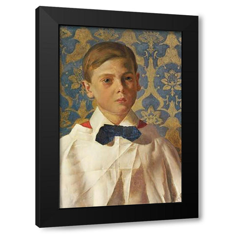 The Chorister Black Modern Wood Framed Art Print with Double Matting by Pollitt, C. Stanley