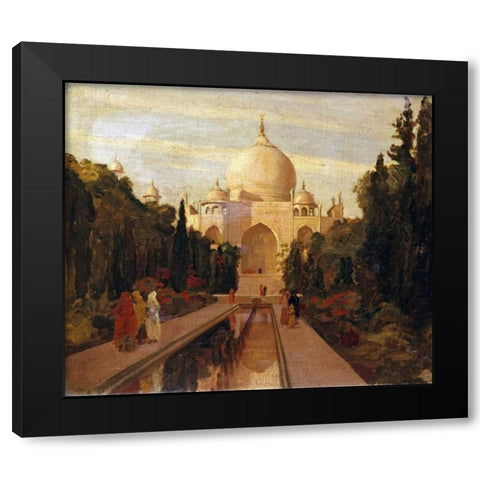 The Taj Mahal Black Modern Wood Framed Art Print by Prinsep, Valentine Cameron