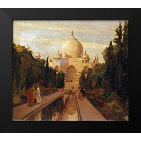 The Taj Mahal Black Modern Wood Framed Art Print by Prinsep, Valentine Cameron