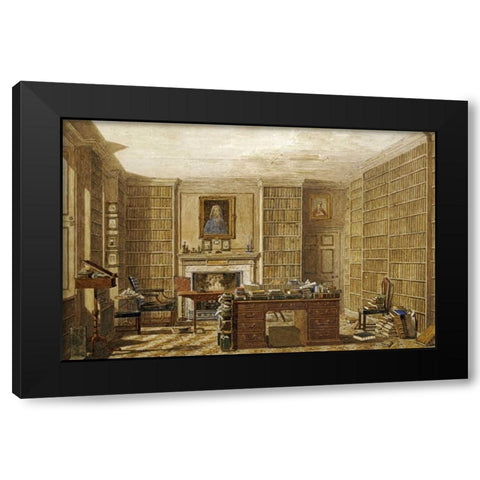 Study of a Lawyer Black Modern Wood Framed Art Print by Pyne, George