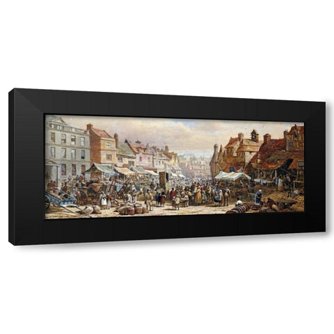Market Day, Ashbourne, Near Derby Black Modern Wood Framed Art Print with Double Matting by Rayner, Louise