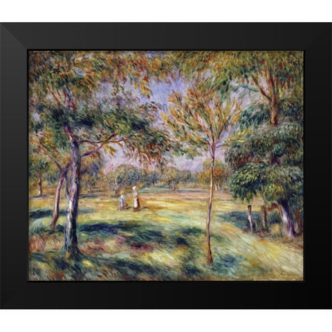 The Glade Black Modern Wood Framed Art Print by Renoir, Pierre-Auguste
