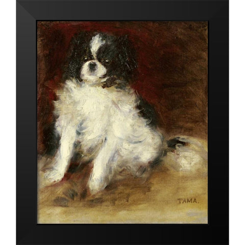 Tama Black Modern Wood Framed Art Print by Renoir, Pierre-Auguste