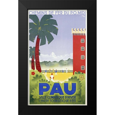 Pau Black Modern Wood Framed Art Print by Riblo